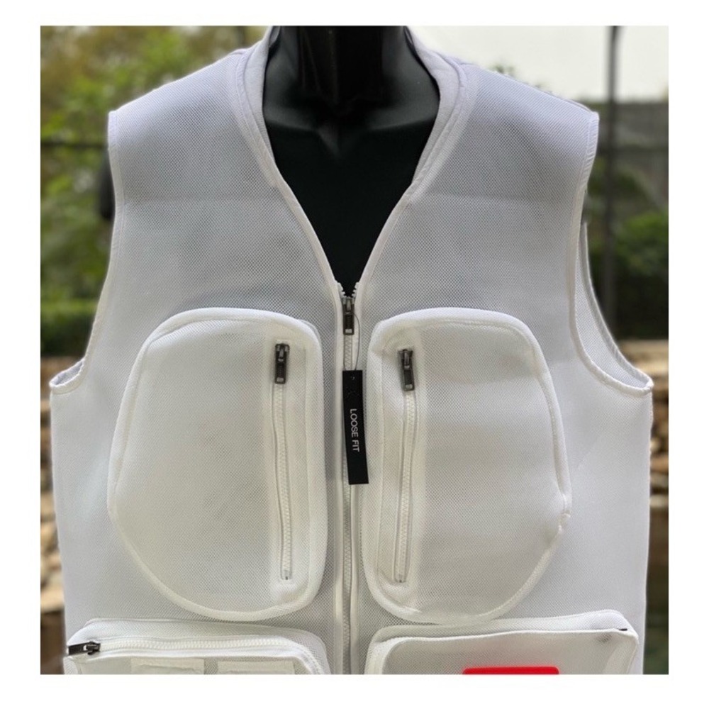 Nike Air Jordan 23 Spacer Mesh Vest White L Men's Athletic Outerwear